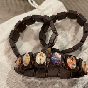 Wooden Hawaiian Bracelets - lot of (3)